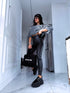 "WARMFIT" imitation leather leggings - BLACK VS19039